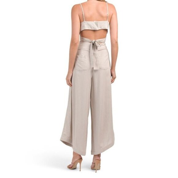 7 FOR ALL MANKIND Beige Linen Blend Cropped Tank Top, Size S - Picture 2 of 10